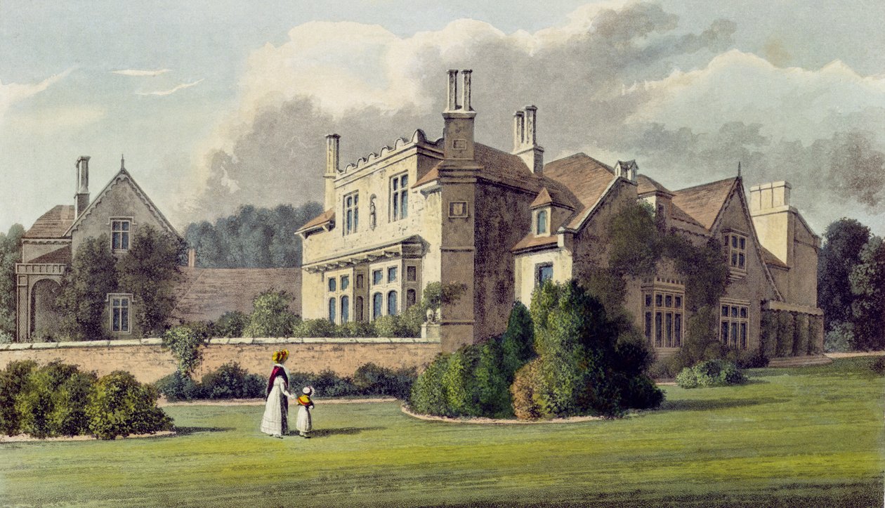 Endsleigh, do Ackermanns Repository of Arts, 1823 (litografia colorida) de English School
