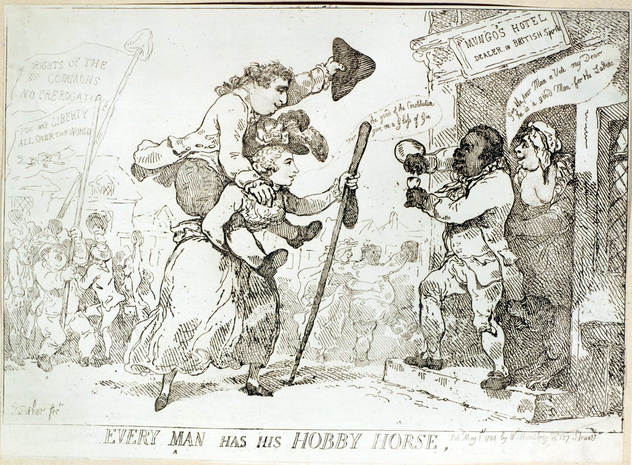 Todo homem tem seu Hobby Horse, publicado em 1784 de English School