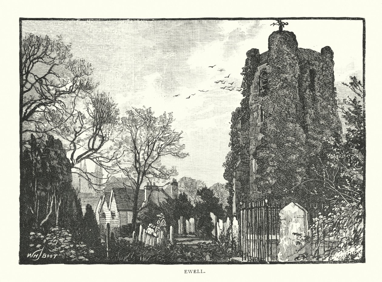 Ewell (gravura) de English School