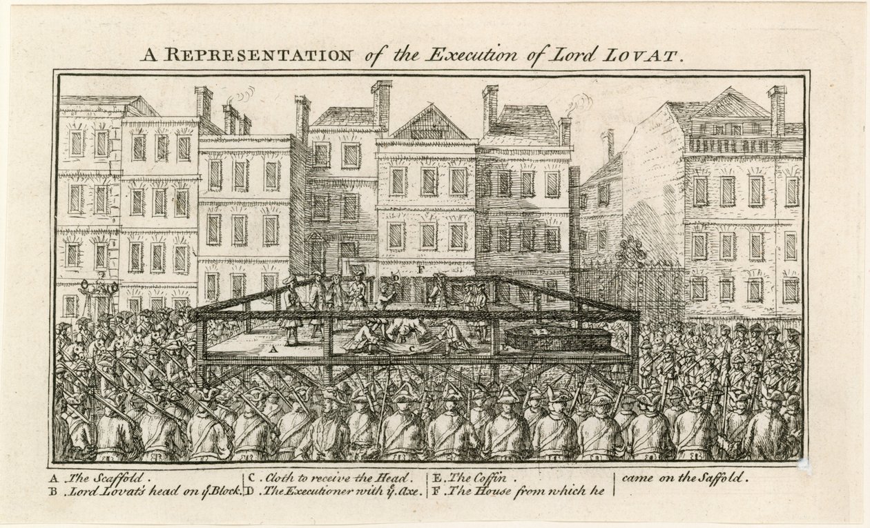 Execução de Lord Lovat (gravura) de English School