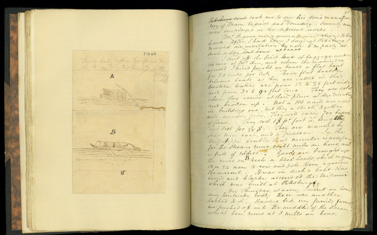 Extratos de cartas escritas, em uma jornada para as partes ocidentais dos Estados Unidos ..., por Elias Fordham Pym, 1818 (veja também 332335) de English School