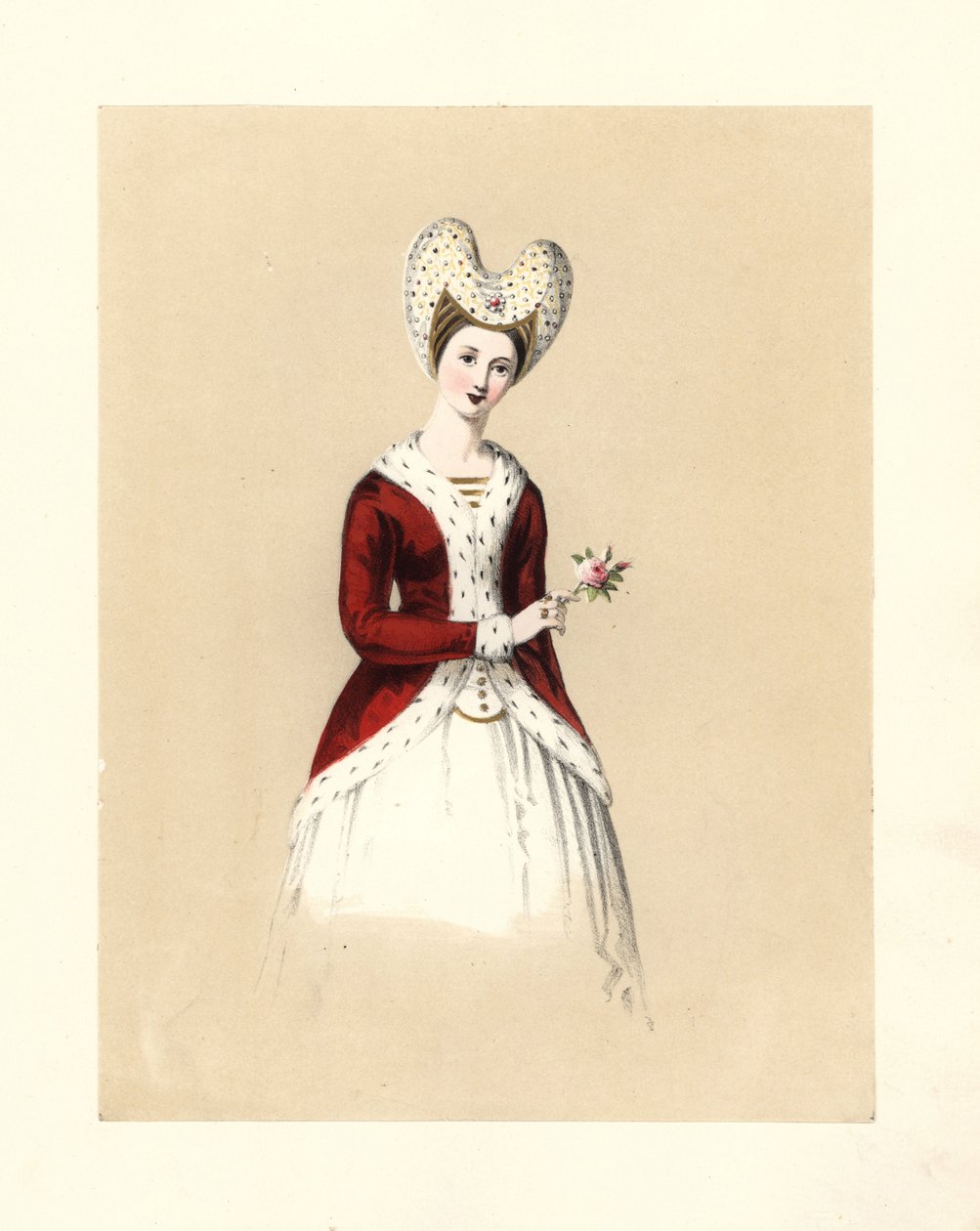 Moda durante o reinado de Henrique V e VI, ilustração de 