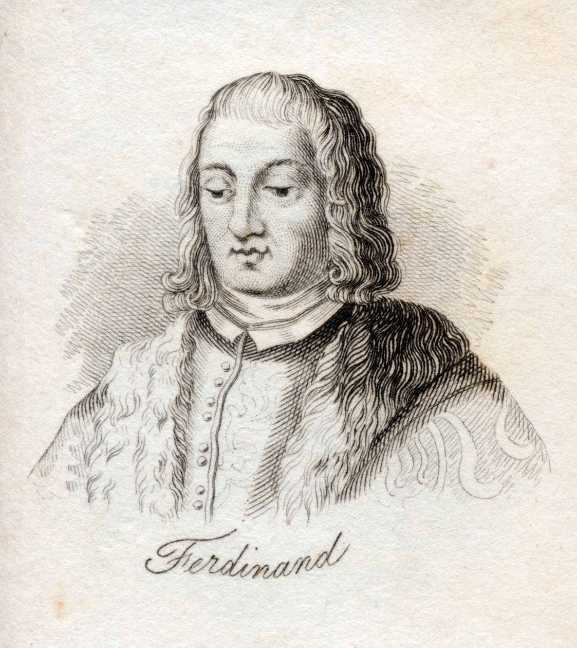 Ferdinand V, rei de Castela, de &39;Crabb&39;s Historical Dictionary&39;, publicado em 1825 de English School