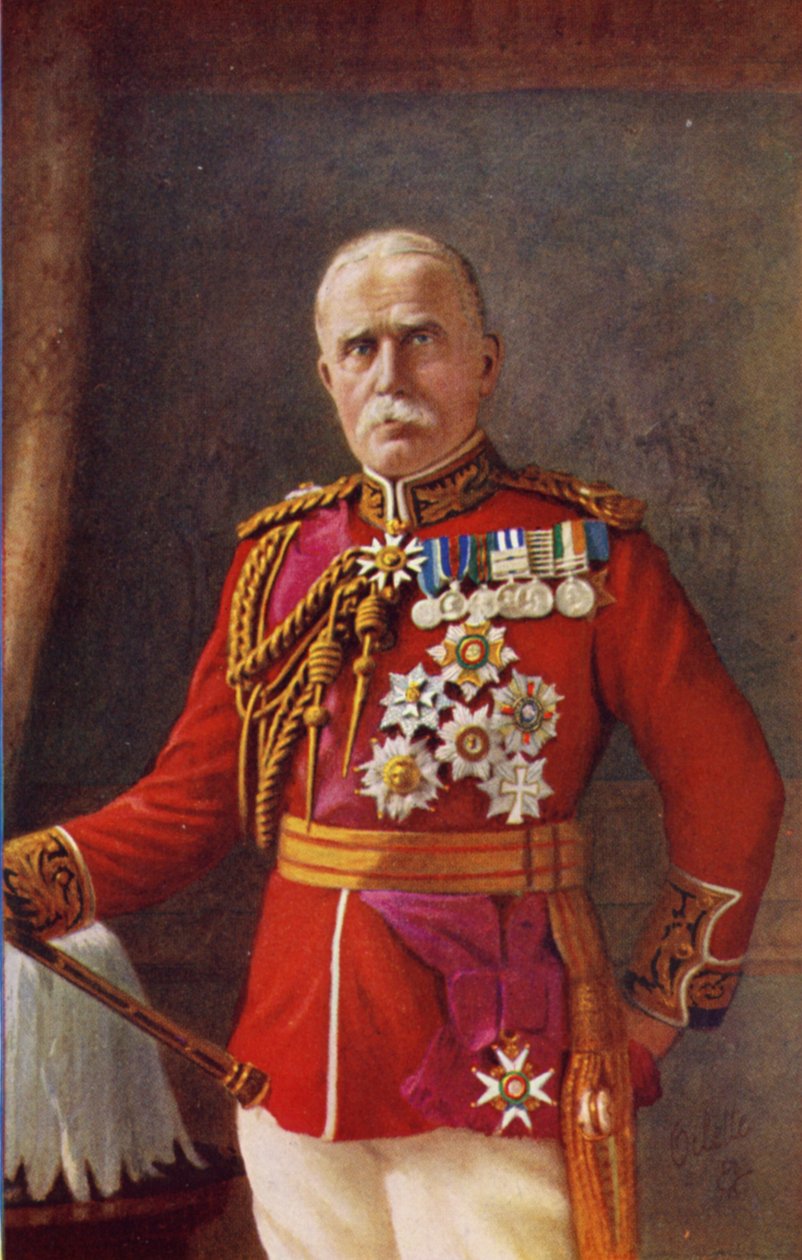 Marechal de Campo Sir John French (litografia a cores) de English School