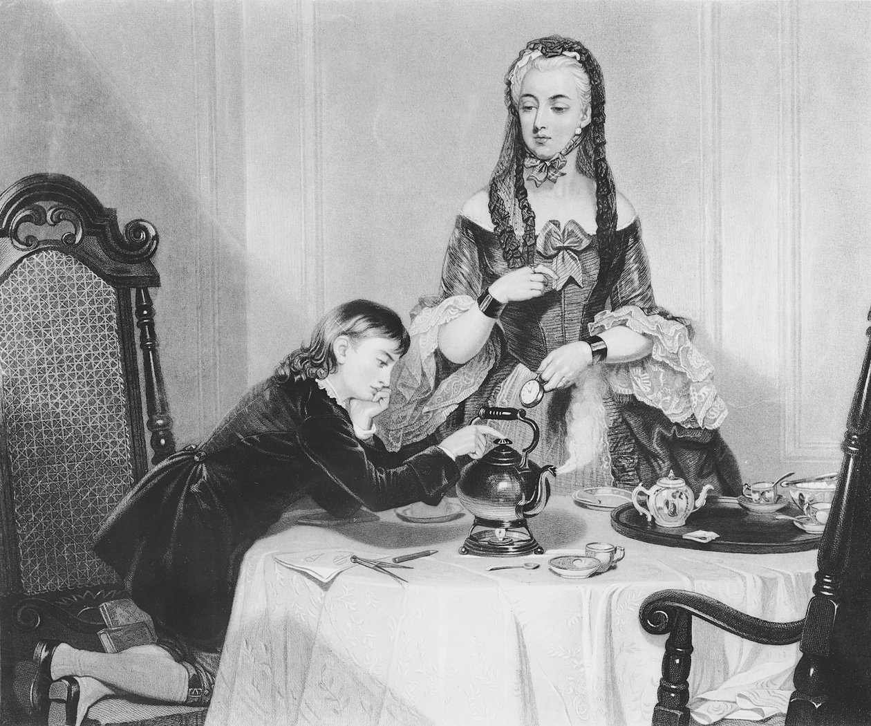 Primeira Experiência de Vapor de James Watt (1736-1819) de English School