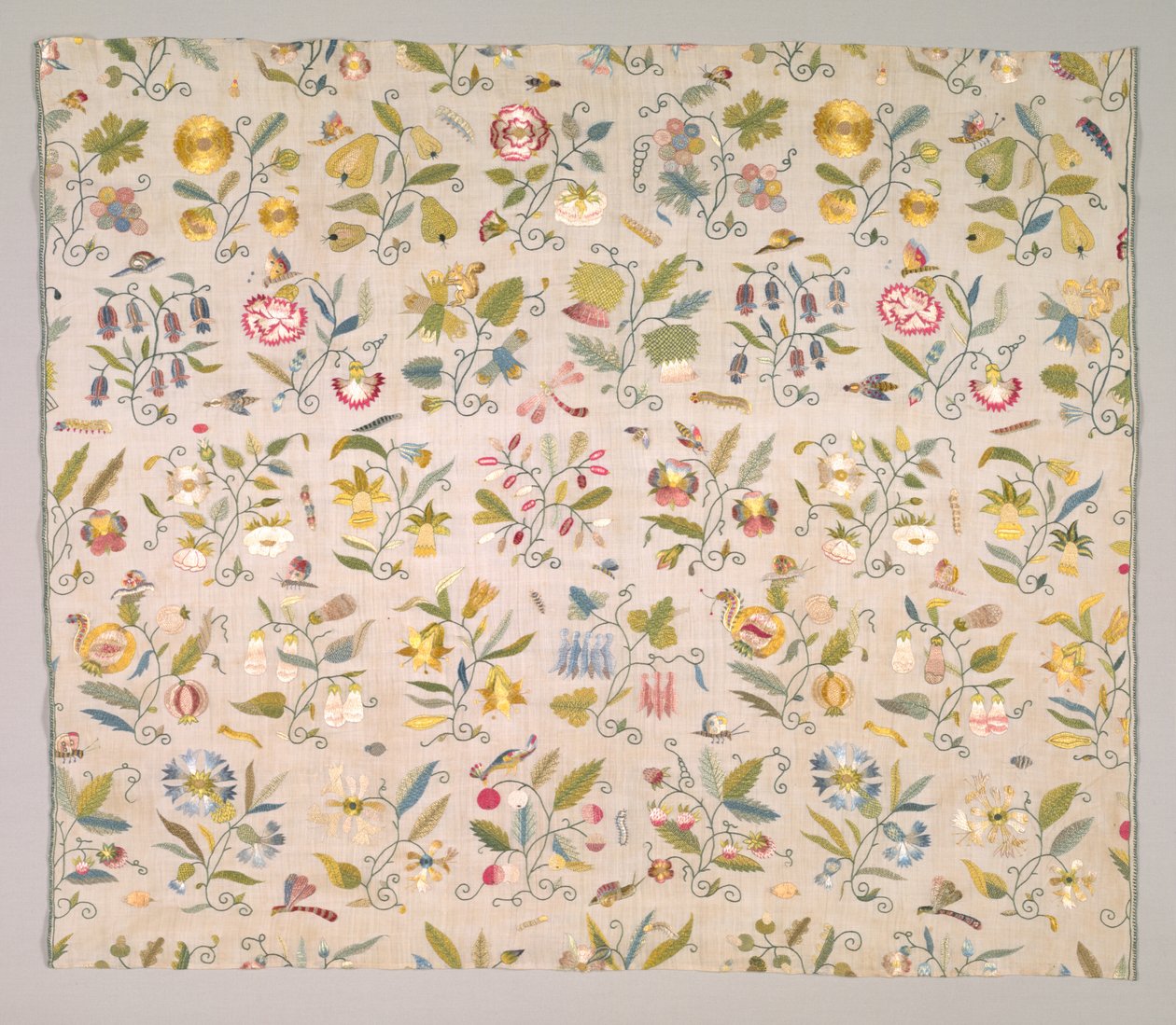 Bordado floral, início de 1600 de English School