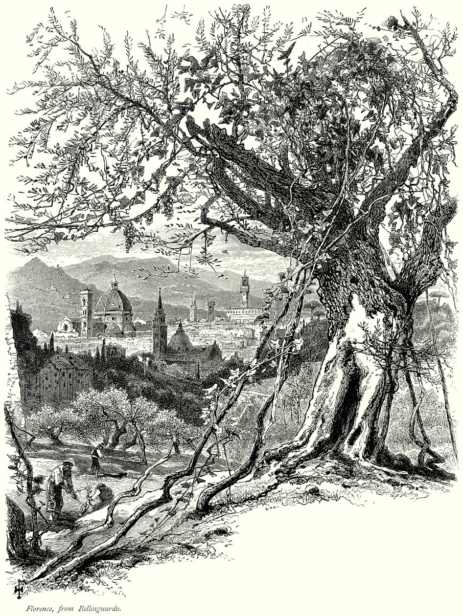Florença, de Bellosguardo (gravura) de English School