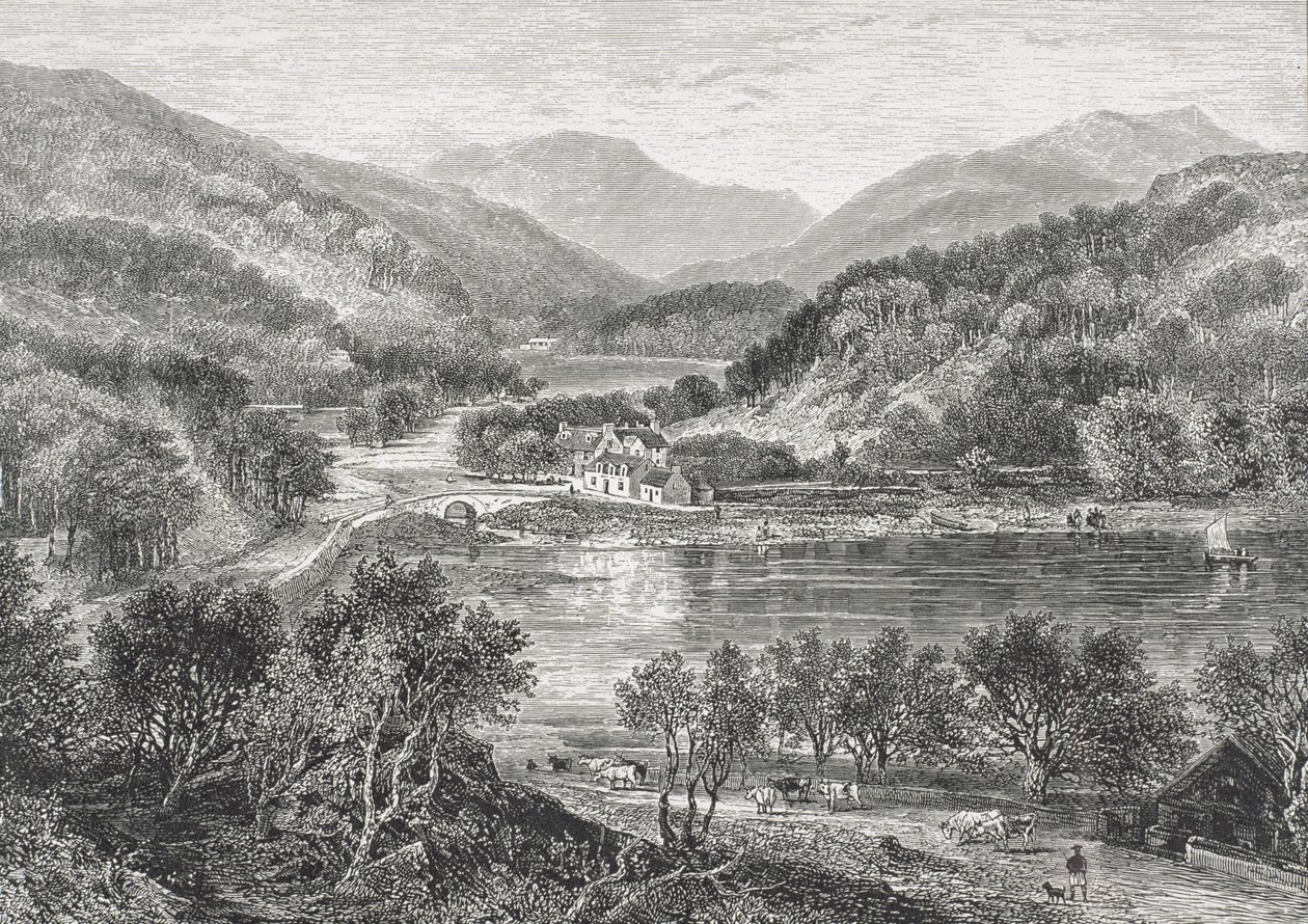 Flowerdale, Gairloch em c.1880, de &39;Scottish Pictures&39;, publicado pela Religious Tract Society, 1886 (gravura) de English School