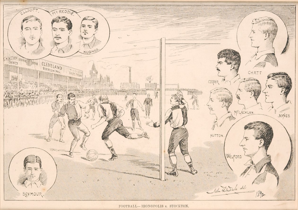 Futebol - Ironopolis v. Stockton, 1892 de English School