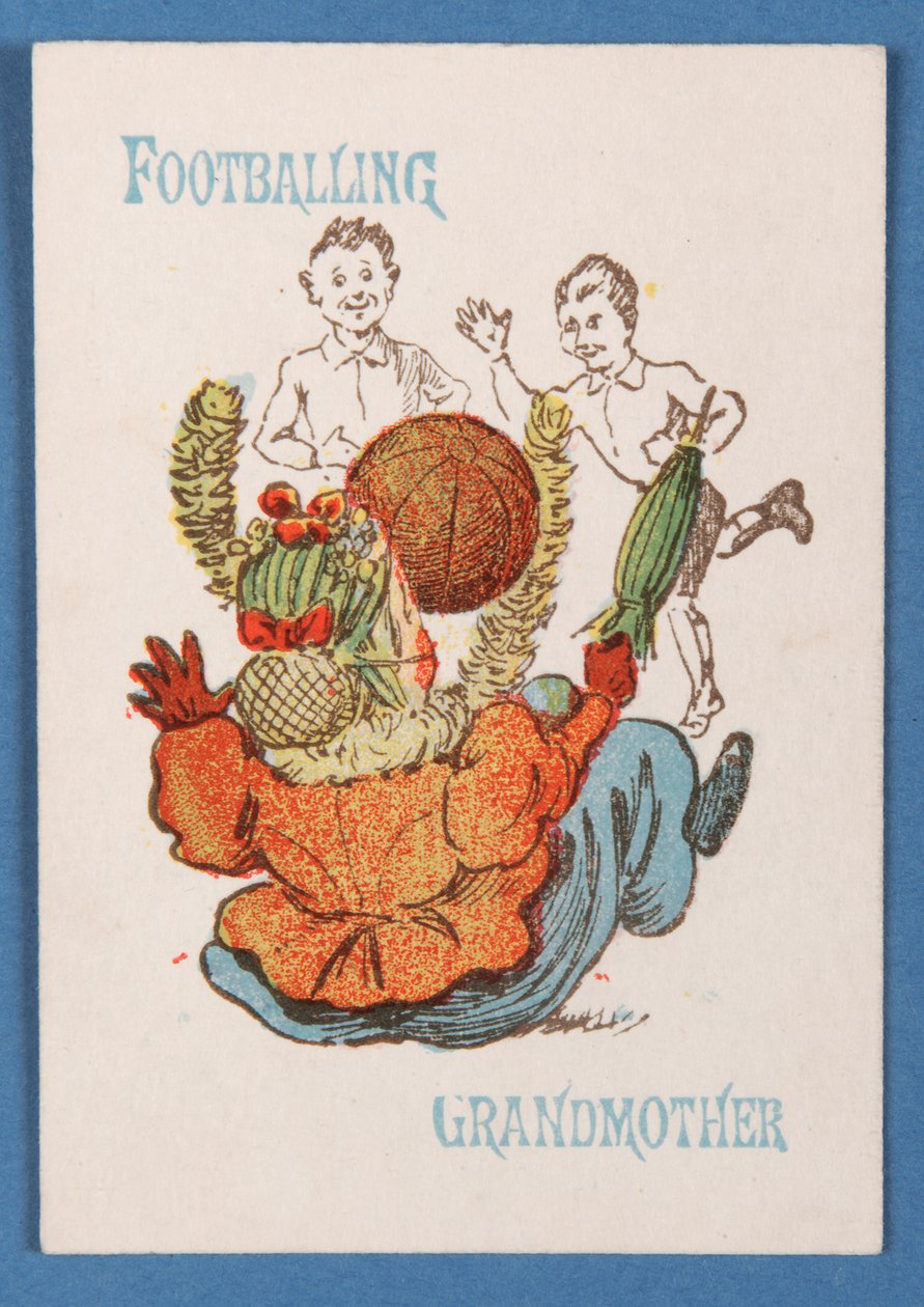 Avó de futebol do jogo de cartas Famílias Felizes, c.1890-1900 de English School
