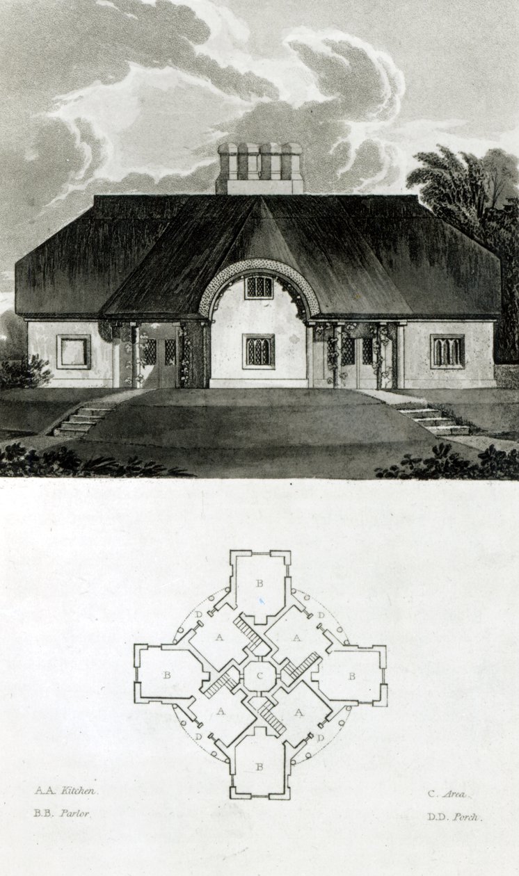 Quatro casas de campo, 1818 de English School