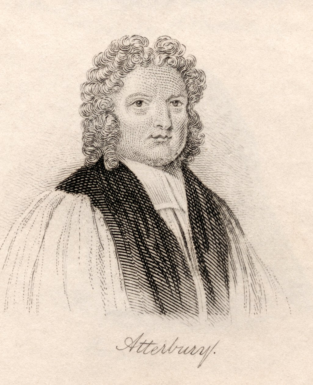 Francis Atterbury, do &39;Crabb&39;s Historical Dictionary&39;, publicado em 1825 de English School