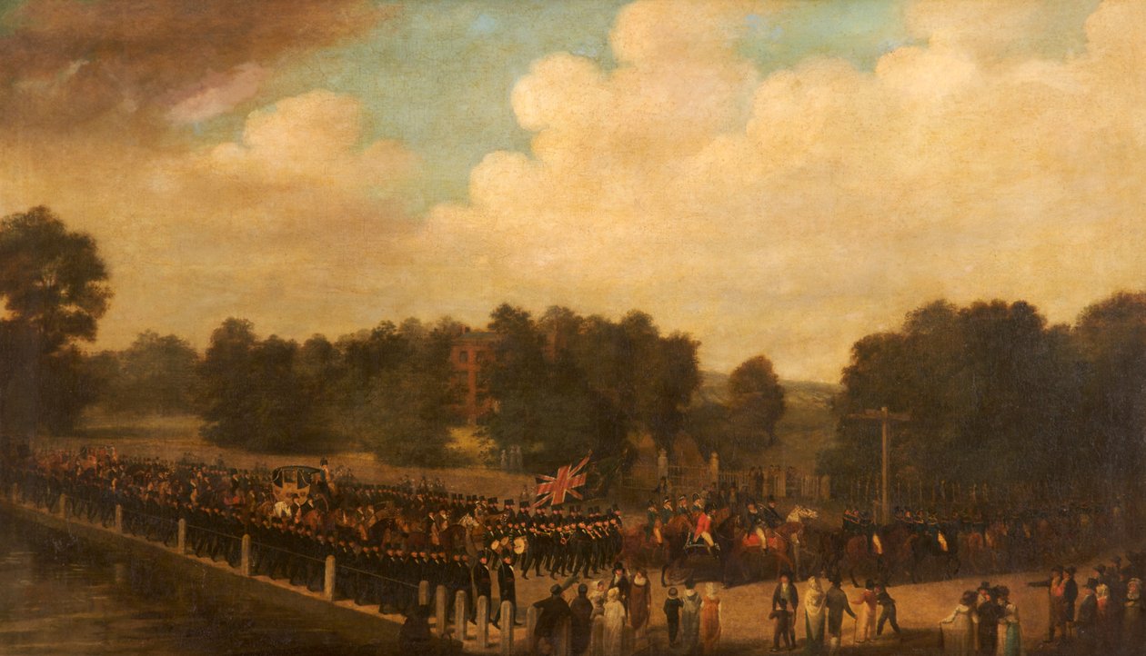 Francis Dukinfield Astley em procissão como alto xerife, c.1806-7 de English School