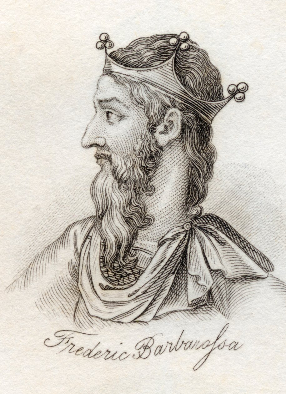 Frederick I Barbarossa, do &39;Crabb&39;s Historical Dictionary&39;, publicado em 1825 de English School
