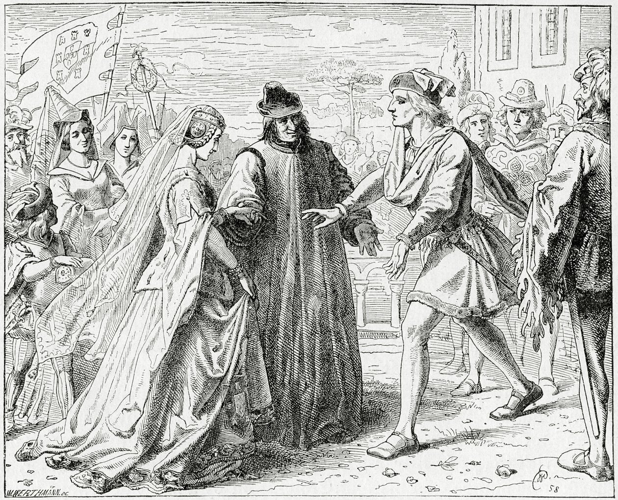 Friedrichs Recepção de Eleanor, 1882 de English School