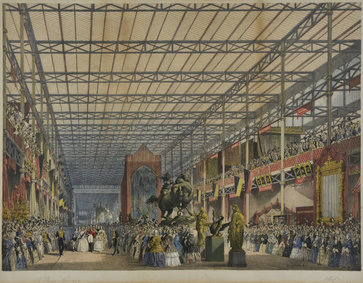 De Imagens abrangentes de "Dickinson" da grande exposição de 1851 ", publicado em 1854 The Foreign Nave, 1851 de English School