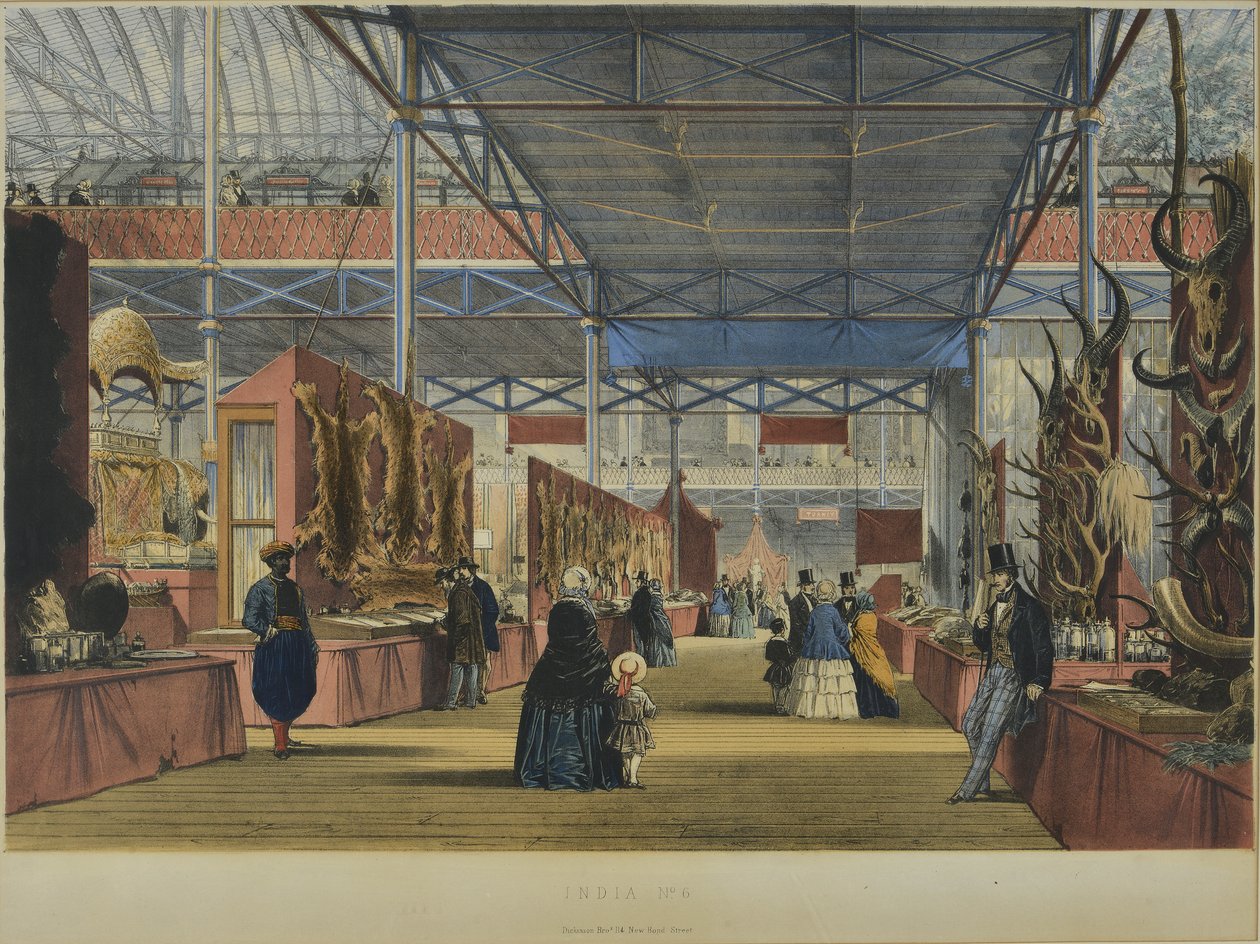 De "Imagens abrangentes da grande exposição de 1851" de Dickinson, publicado em 1854 na Índia nº 6, 1854 de English School