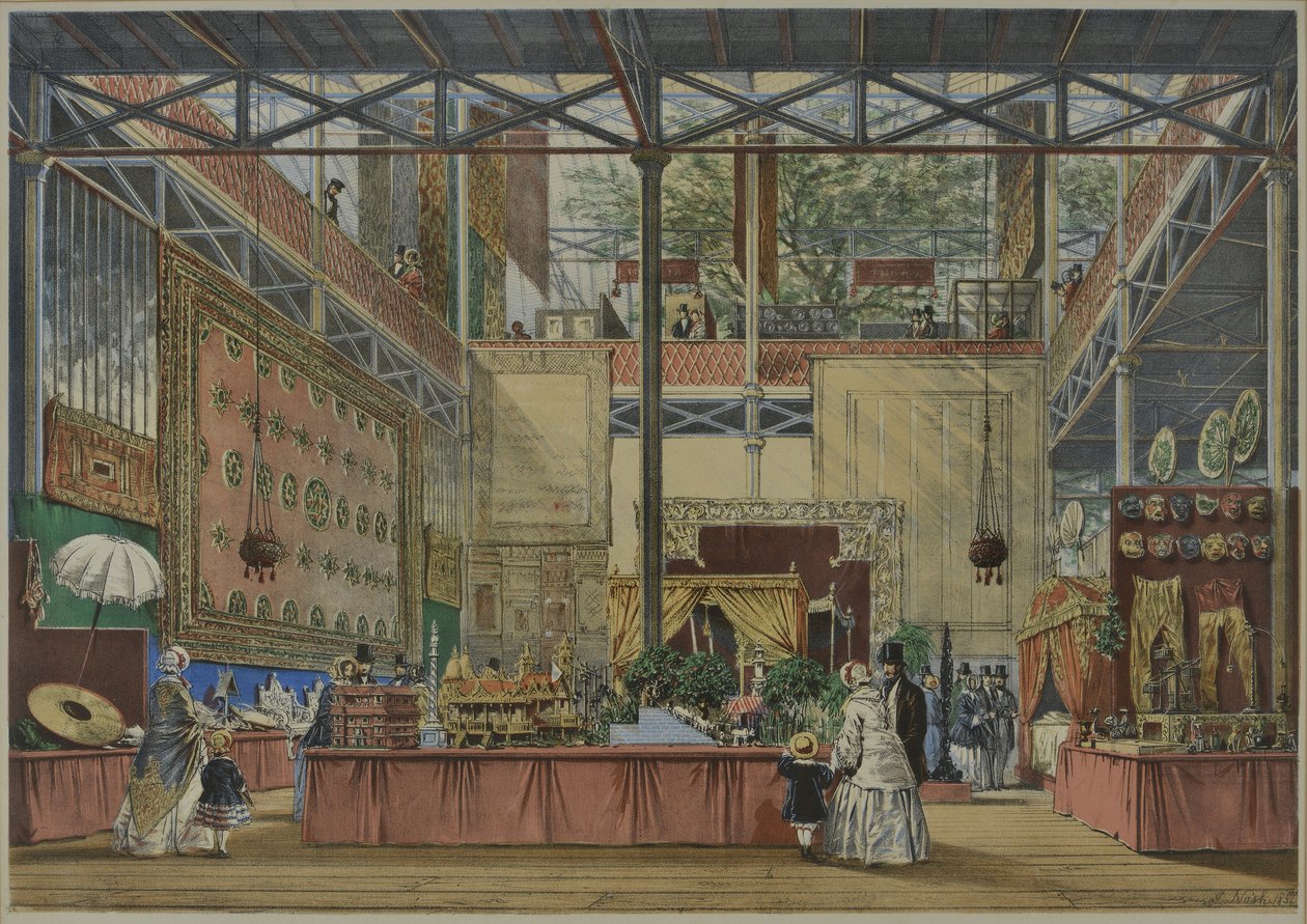 De "Imagens abrangentes da grande exposição de 1851" de Dickinson, publicado em 1854 na Índia nº 5, 1854 de English School
