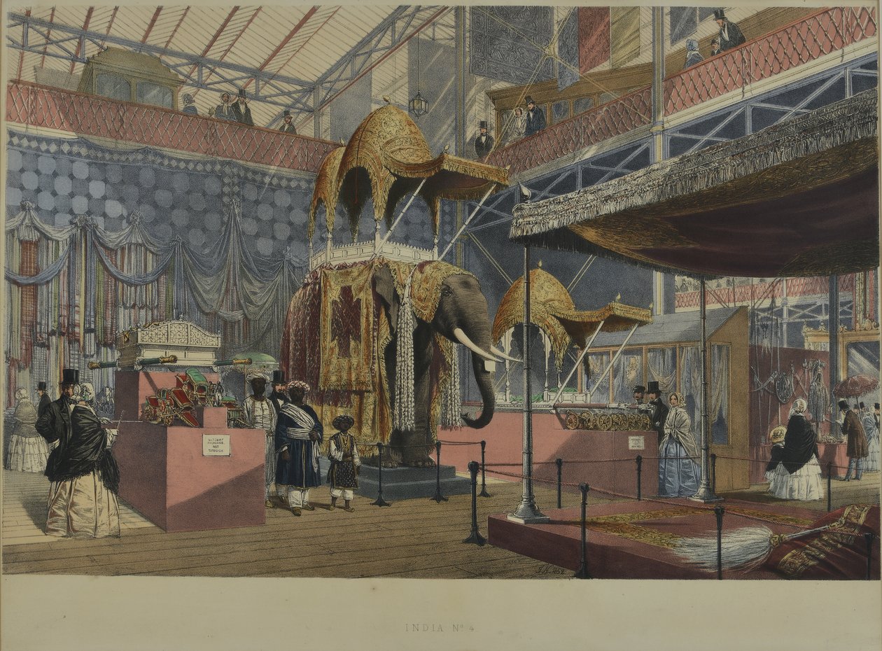 De "Imagens abrangentes da grande exposição de 1851" de Dickinson, publicado em 1854 na Índia nº 4, 1854 de English School