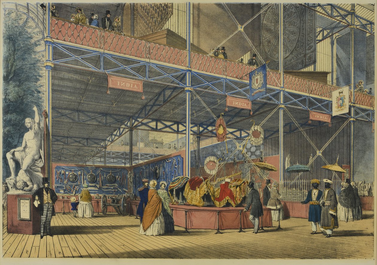 De "Imagens abrangentes da grande exposição de 1851" de Dickinson, publicado em 1854 na Índia nº 2, 1854 de English School