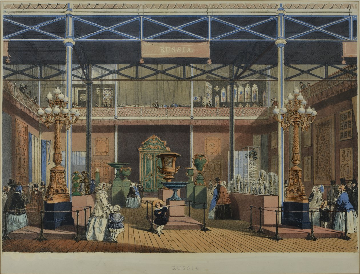 De "Dickinson" s Comprehensive Pictures of the Great Exhibition of 1851 ", publicado em 1854 na Rússia, 1854 de English School