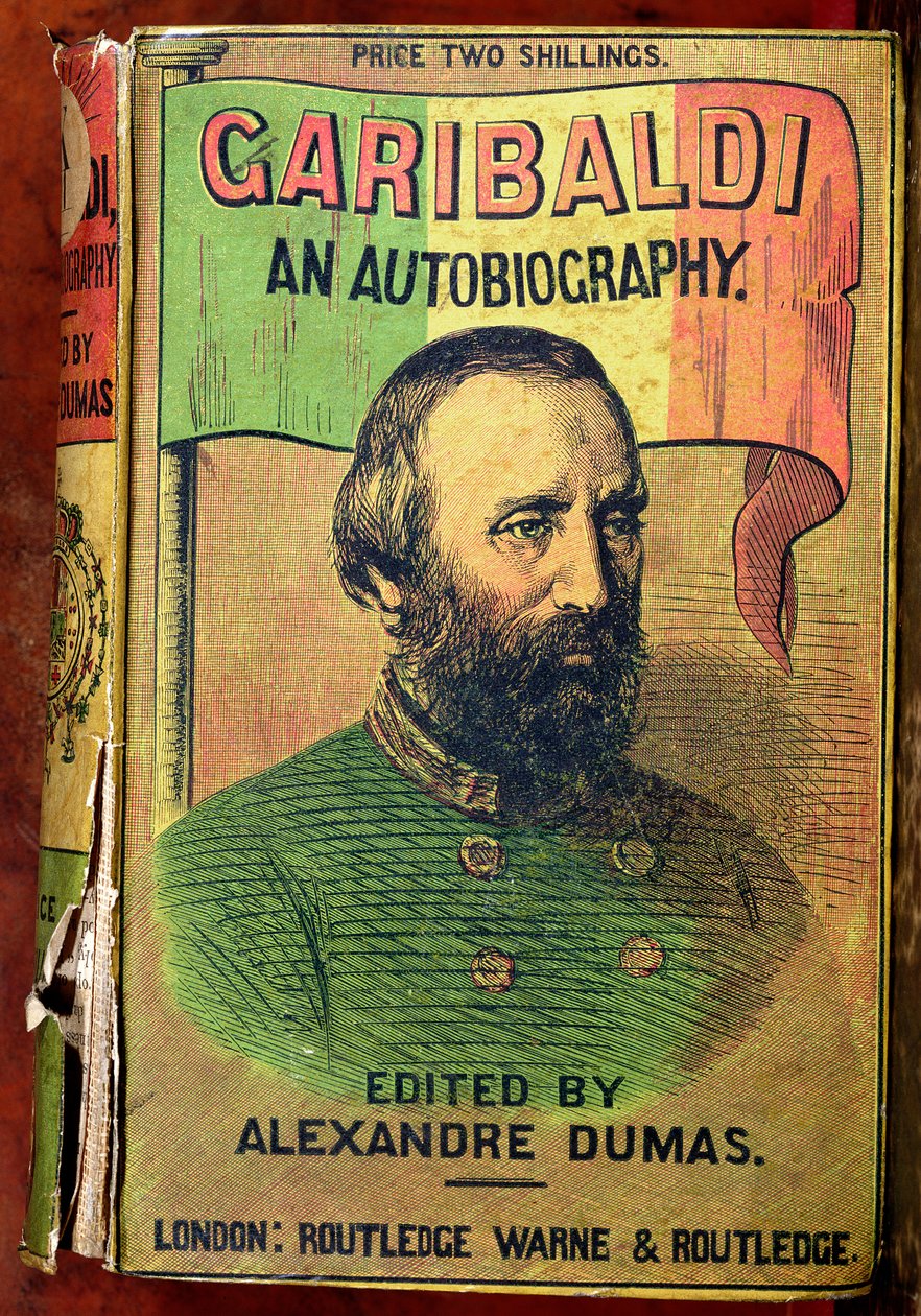 Capa de Garibaldi: Uma Autobiografia, editada por Alexander Dumas (1802-70) 1860 de English School