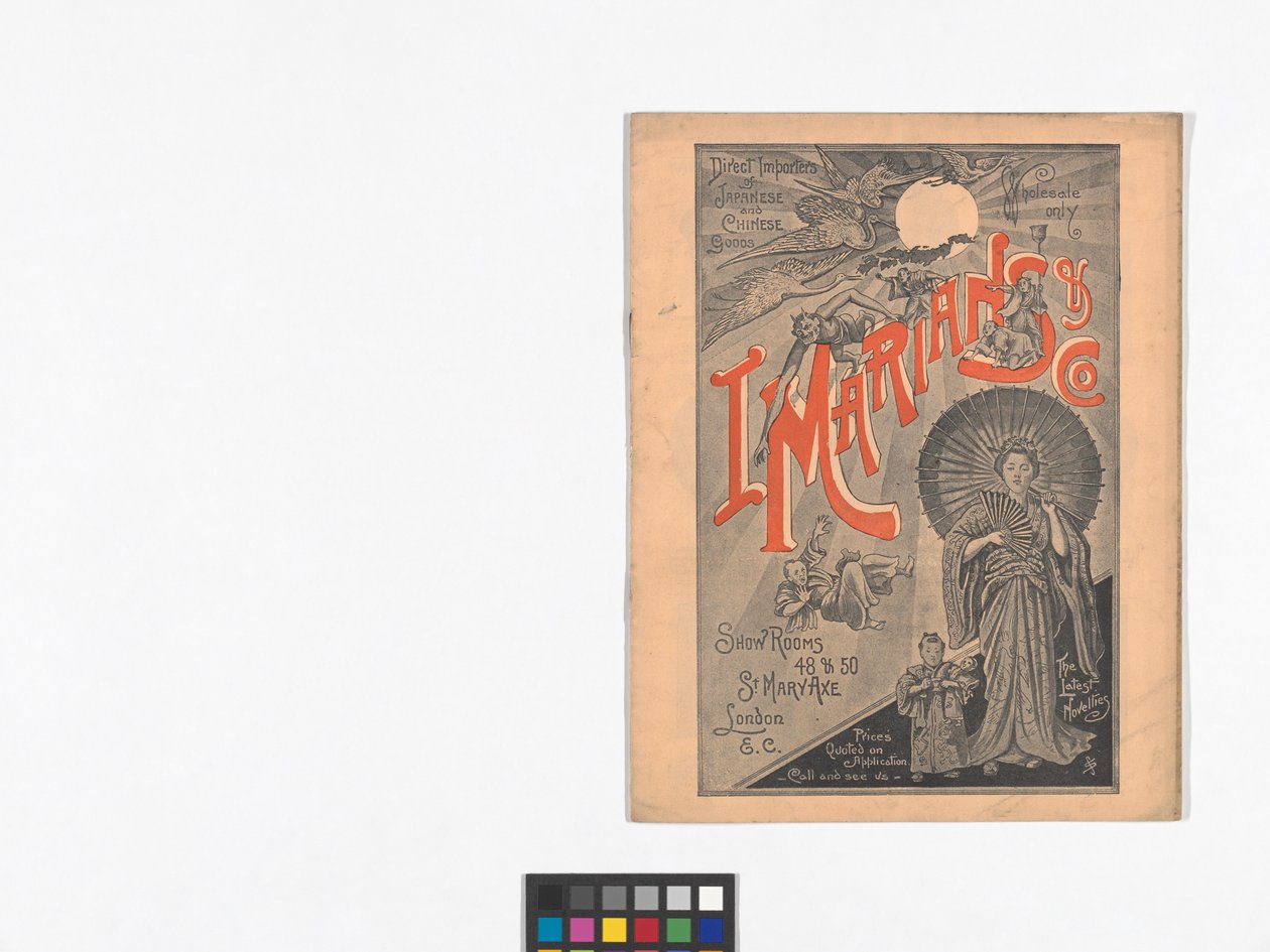 Capa de um catálogo de atacado publicado pela I. Marians & Co. de English School