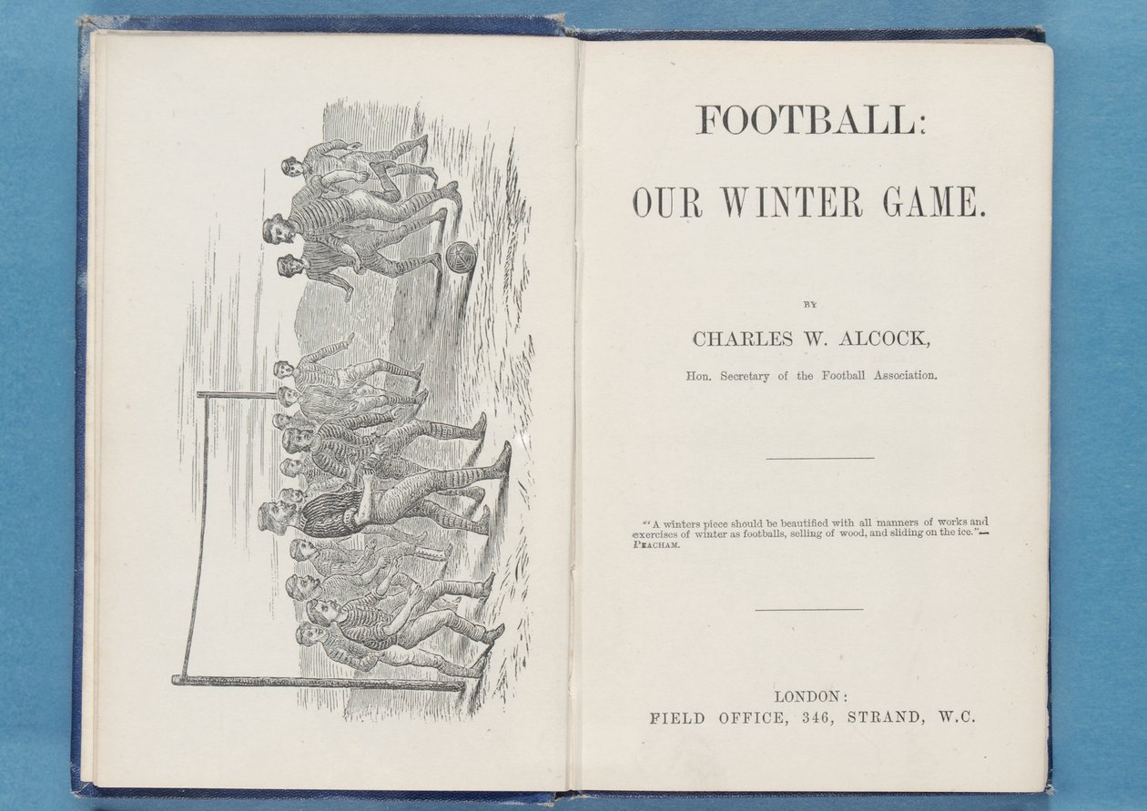 Frontispício do Futebol: Nosso Jogo de Inverno, de Charles W. Alcock, 1874 (ver também 315142 e 315144) de English School