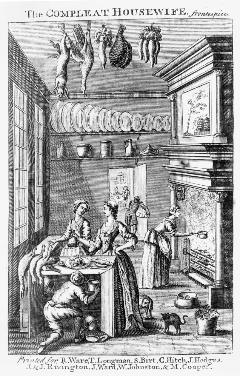Frontispício de &39;The Compleat Housewife&39; de English School