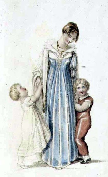 Vestido completo, placa de moda do Ackermann
