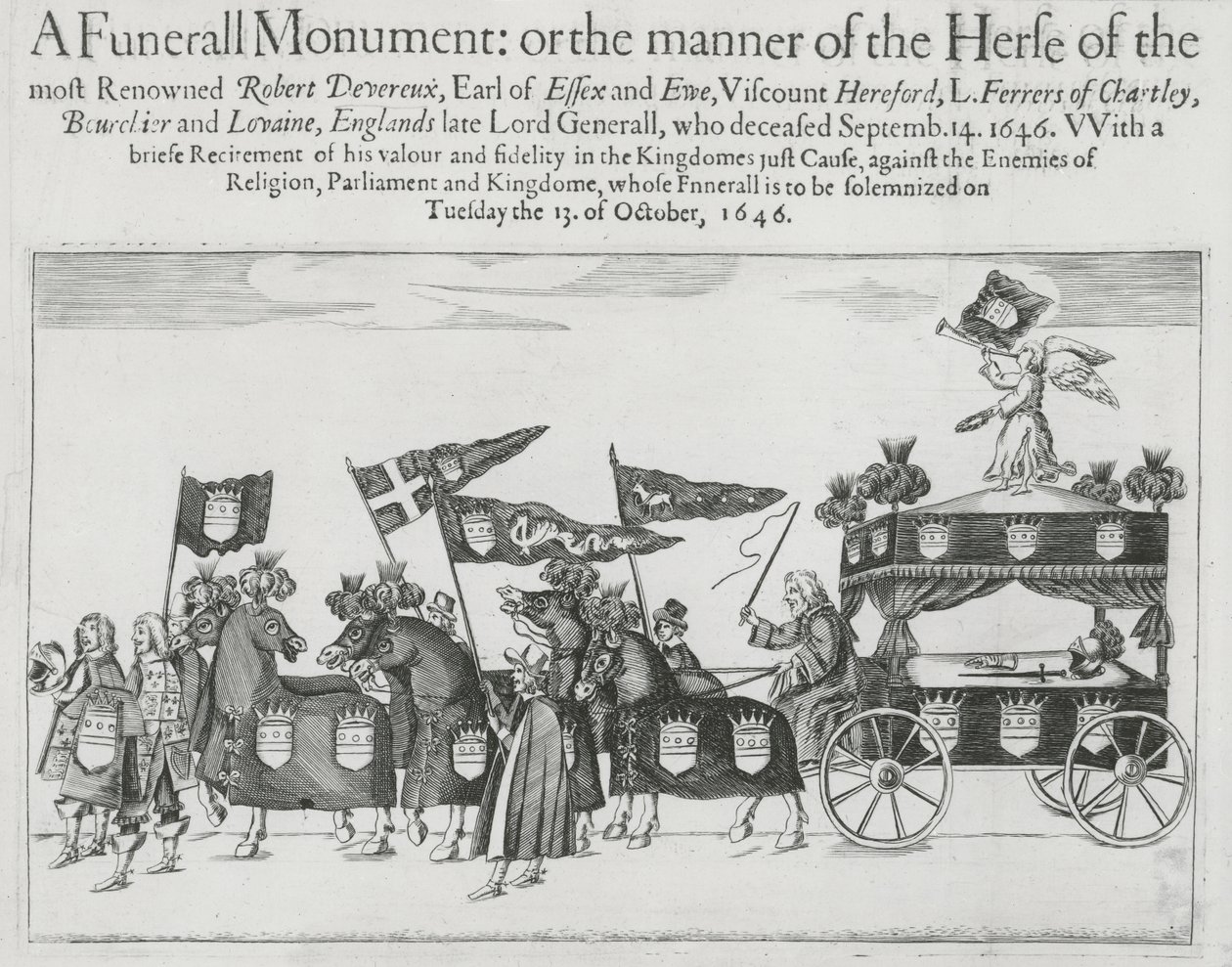 Cortejo fúnebre de Robert Devereux, 3º Conde de Essex de English School