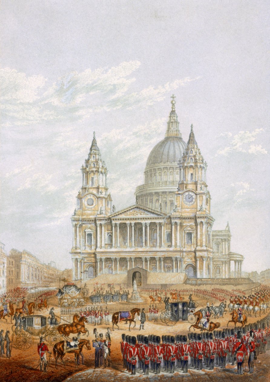 Funeral do Último Duque de Wellington (cor litho) de English School