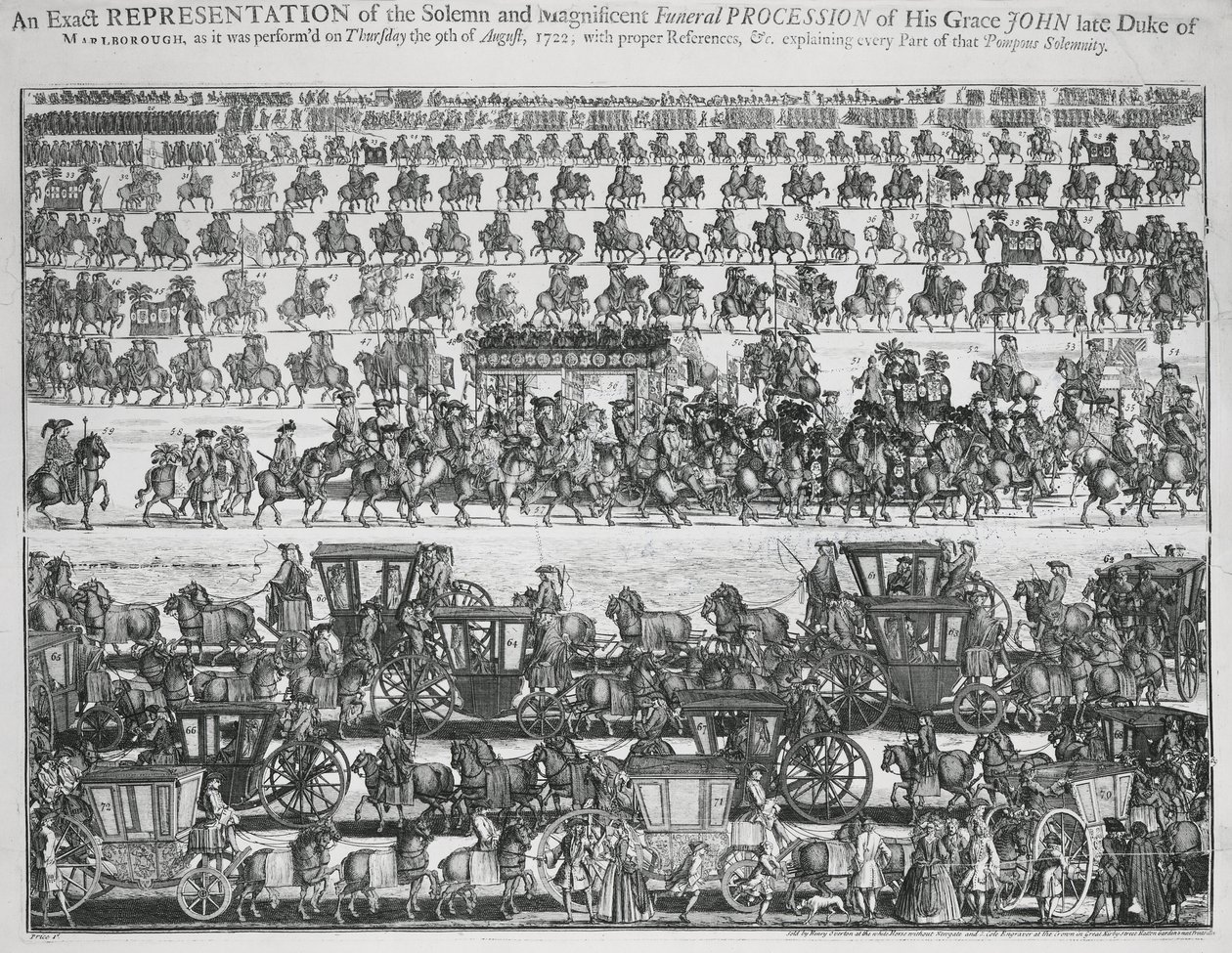 Procissão fúnebre para o Duque de Marlborough de English School