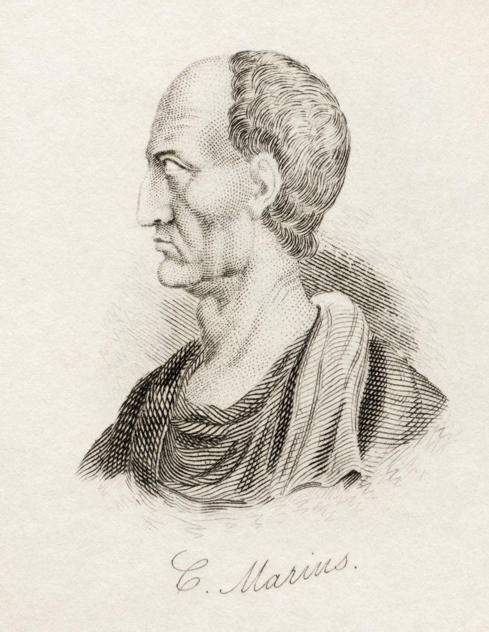 Gaius Marius, do &39;Crabb&39;s Historical Dictionary&39;, publicado em 1825 de English School