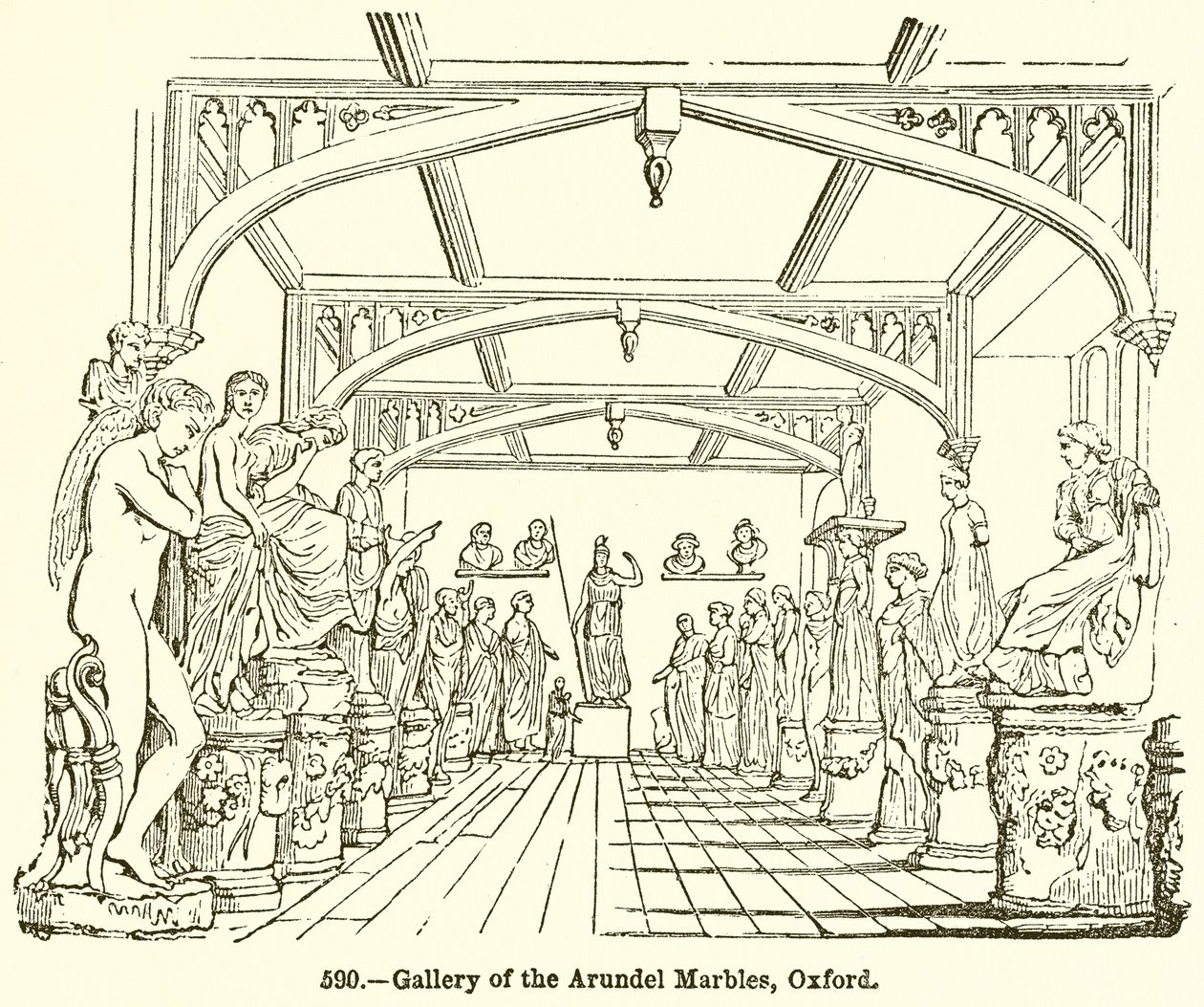 Galeria dos Mármores de Arundel, Oxford (gravura) de English School