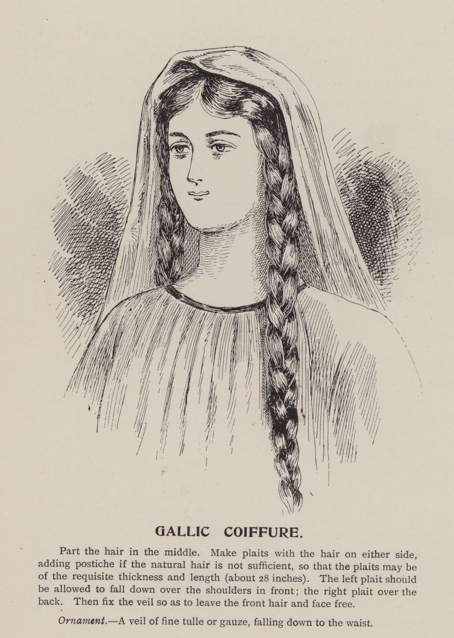 Penteado gaulês (gravura) de English School