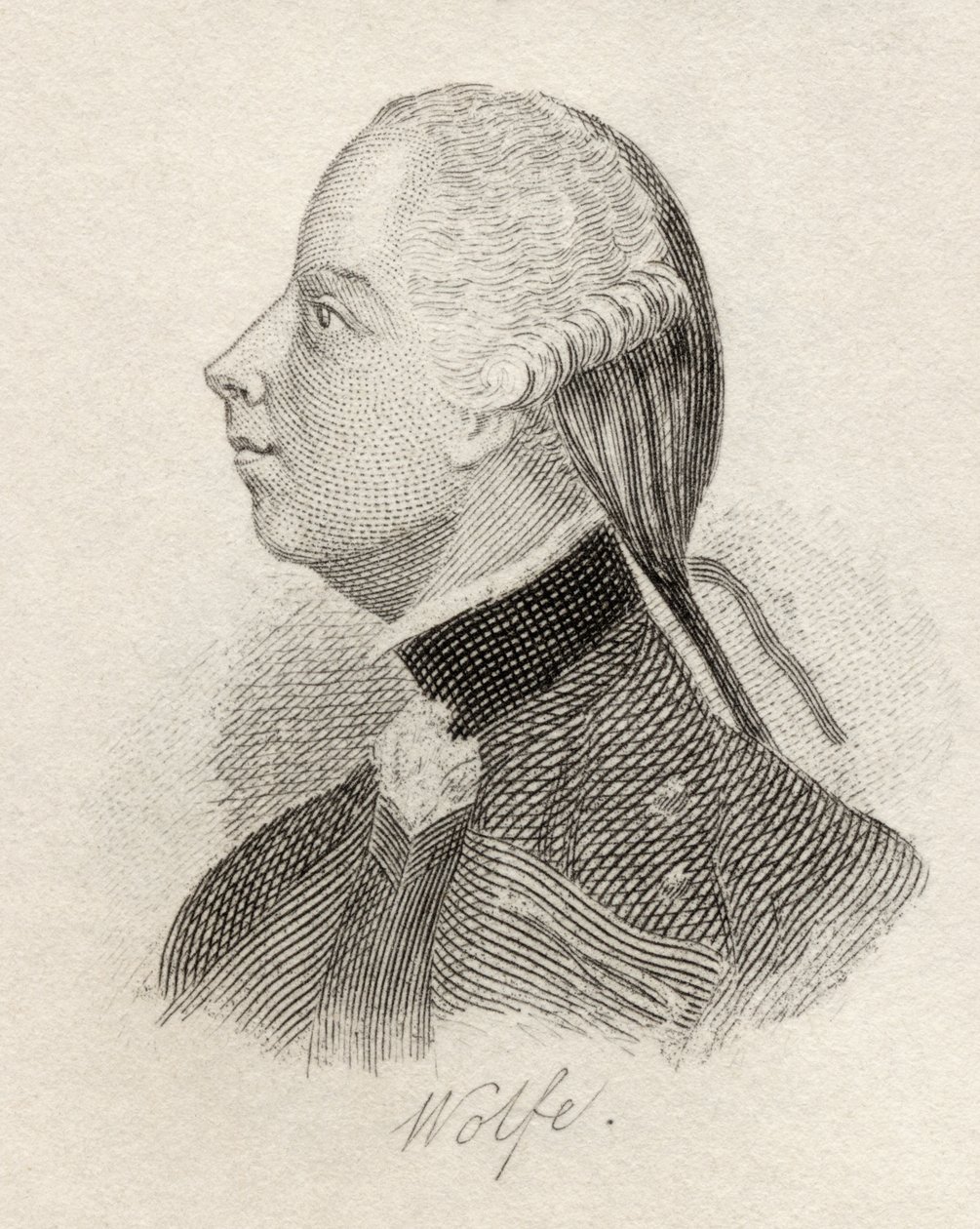 General James Wolfe, do &39;Crabb&39;s Historical Dictionary&39;, publicado em 1825 de English School