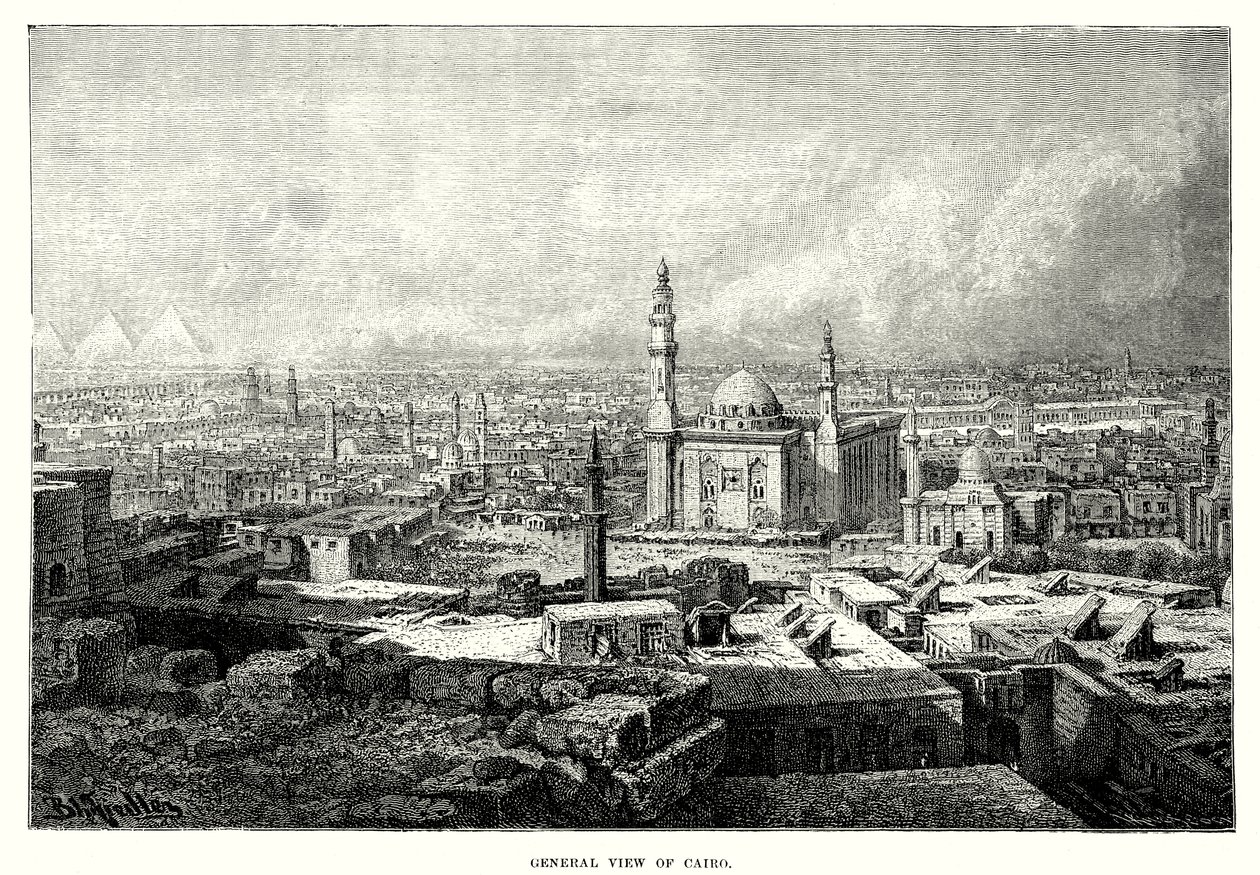 Vista geral do Cairo (gravura) de English School