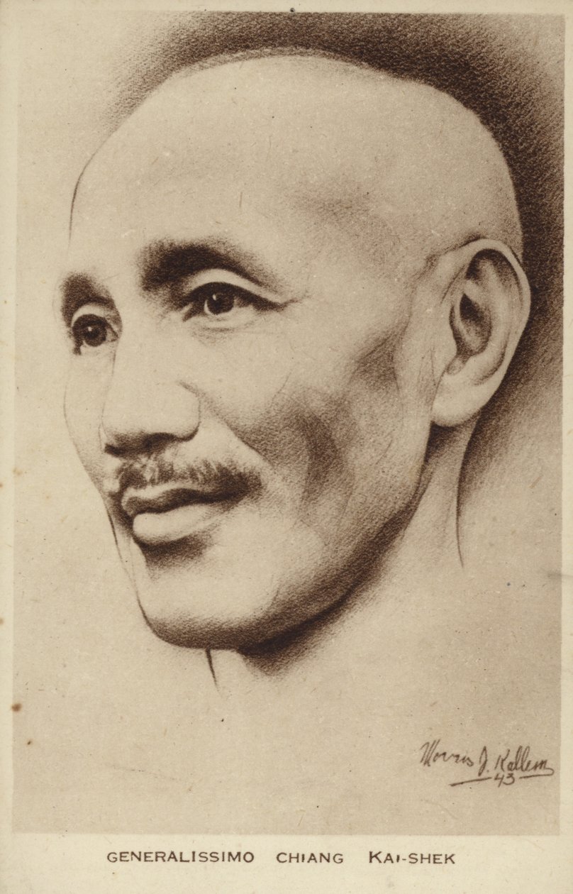Generalíssimo Chiang Kai-shek (litografia) de English School