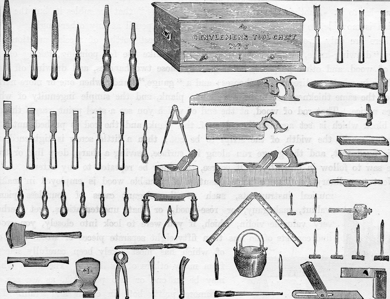 Gentlemans Tool Chest no.6, do século XIX de English School