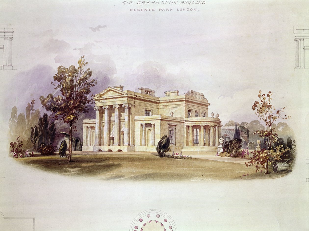 George B. Greenoughs villa em Regents Park, Londres de English School