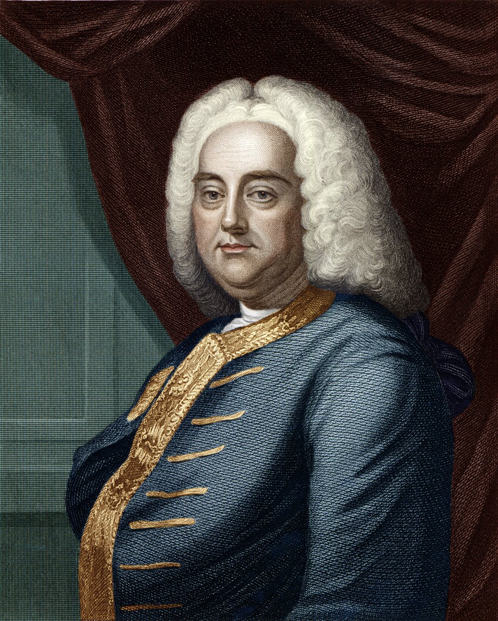 George Frederic Handel, gravado por Thomson (posterior coloração) de English School