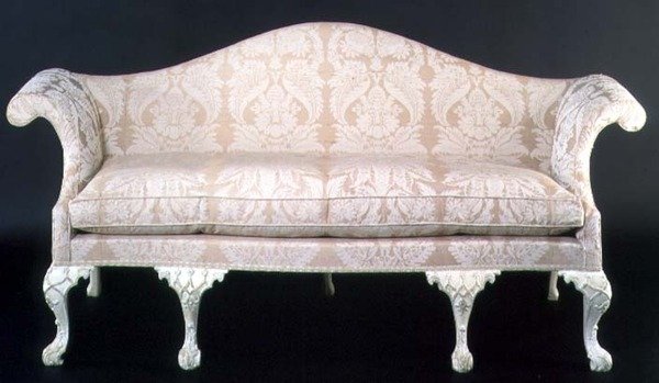 George III sofá estofado e pintado, final do século XVIII de English School