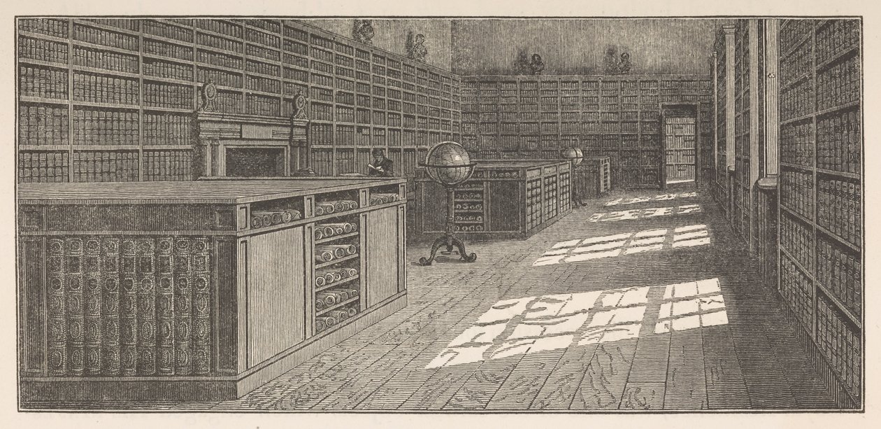 Biblioteca de George III, The Great (ou West) Library, Buckingham House, de Frederick Augusta Barnard, Bibliothecae regiae catalogus, volume I de English School