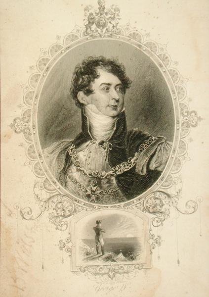 George IV (1762-1830) Rei da Grã-Bretanha, Irlanda e Hanôver (gravura) de English School