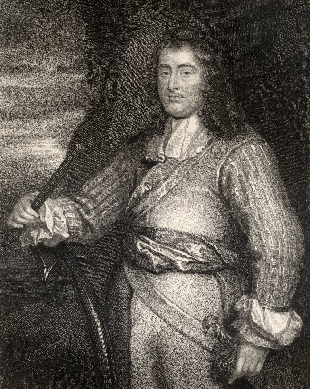George Monck, gravado por WT Mote, da &39;National Portrait Gallery, volume IV&39;, publicado em 1820 (lito) de English School