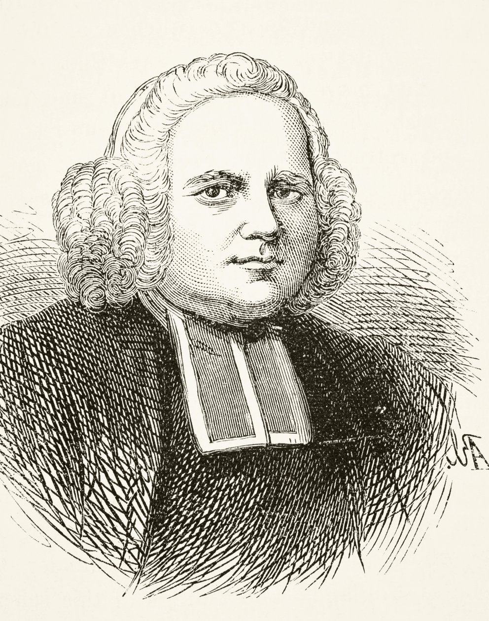 George Whitefield, de "A História Nacional e Doméstica da Inglaterra", de William Hickman Smith Aubrey (1858-1916) publicou Londres, c.1890 de English School