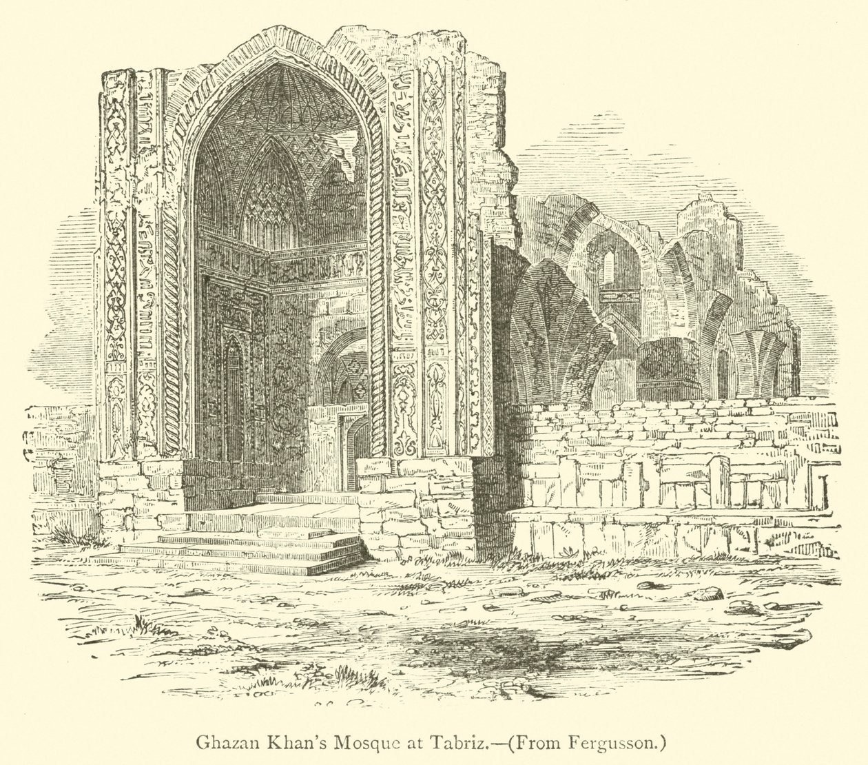 Mesquita de Ghazan Khan em Tabriz (gravura) de English School