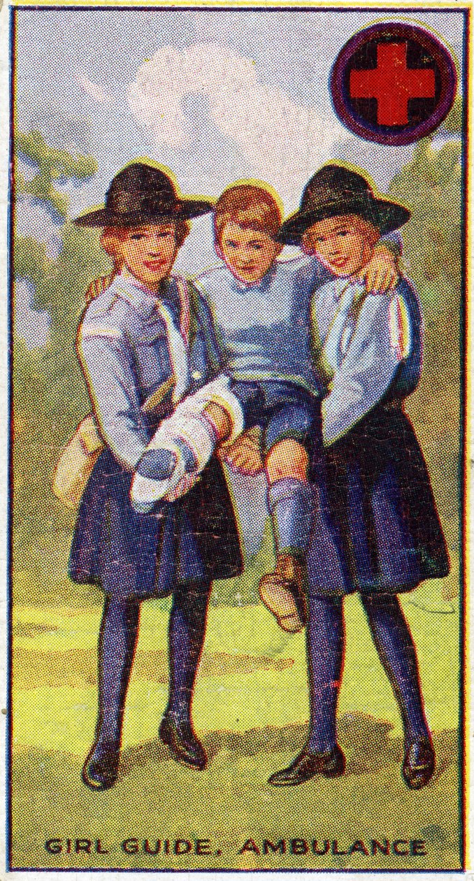 Emblema da ambulância do guia da menina, 1923 de English School