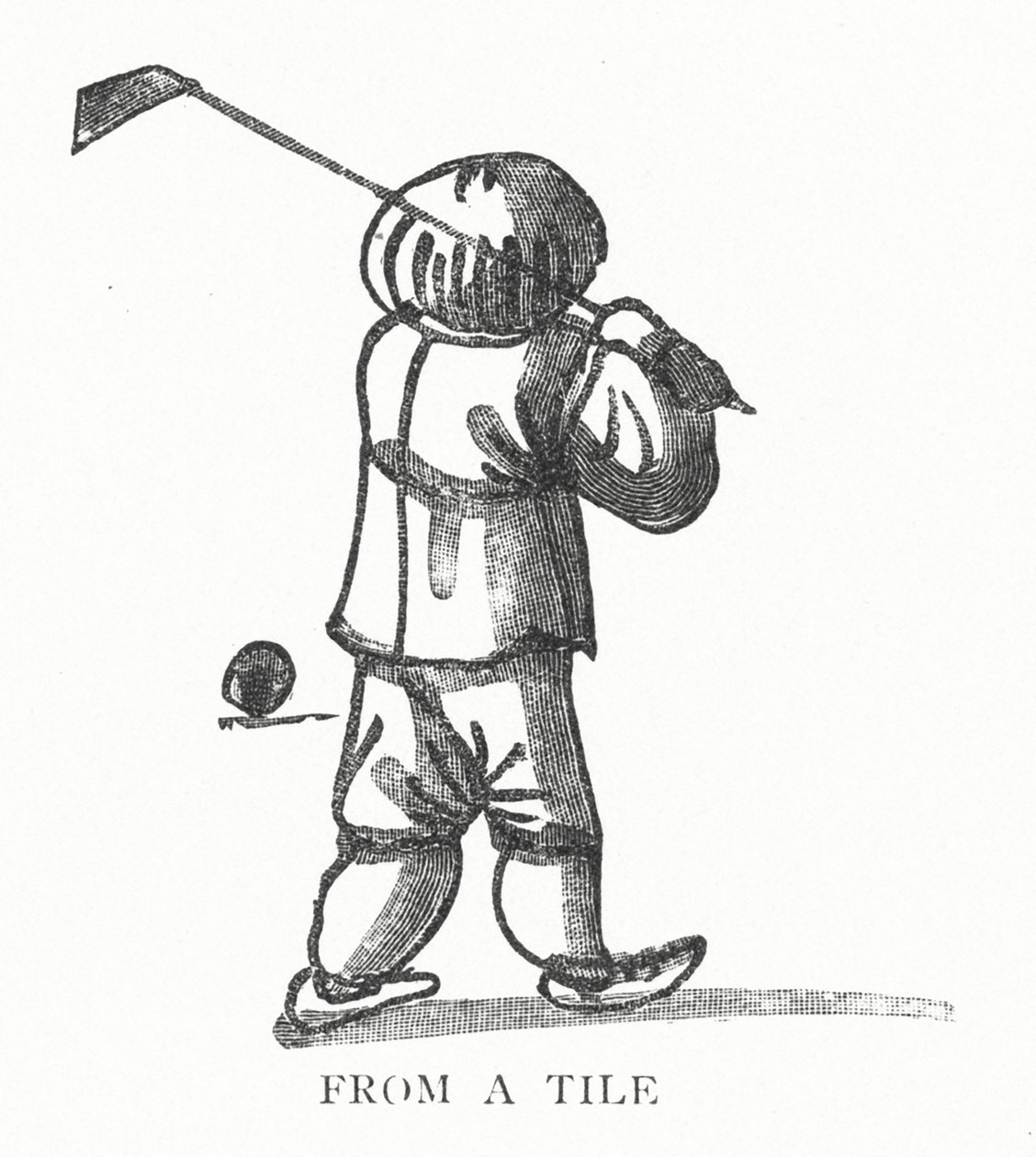 Golfe: A partir de um azulejo (litho) de English School